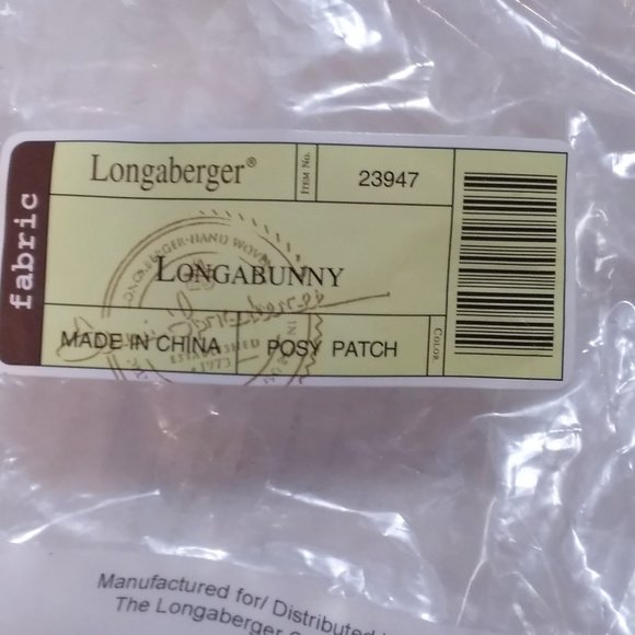Longaberger Longabunny (Posy Patch} 8"----MIP - Picture 3 of 3